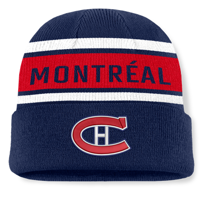 Montreal Canadiens Fanatics Heritage Cuffed Knit Hat - Navy/Red