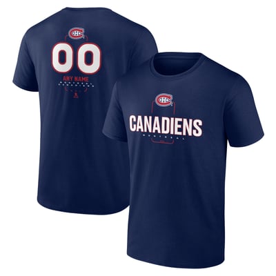 Montreal Canadiens Personalized Name & Number Midfielder T-Shirt - Navy