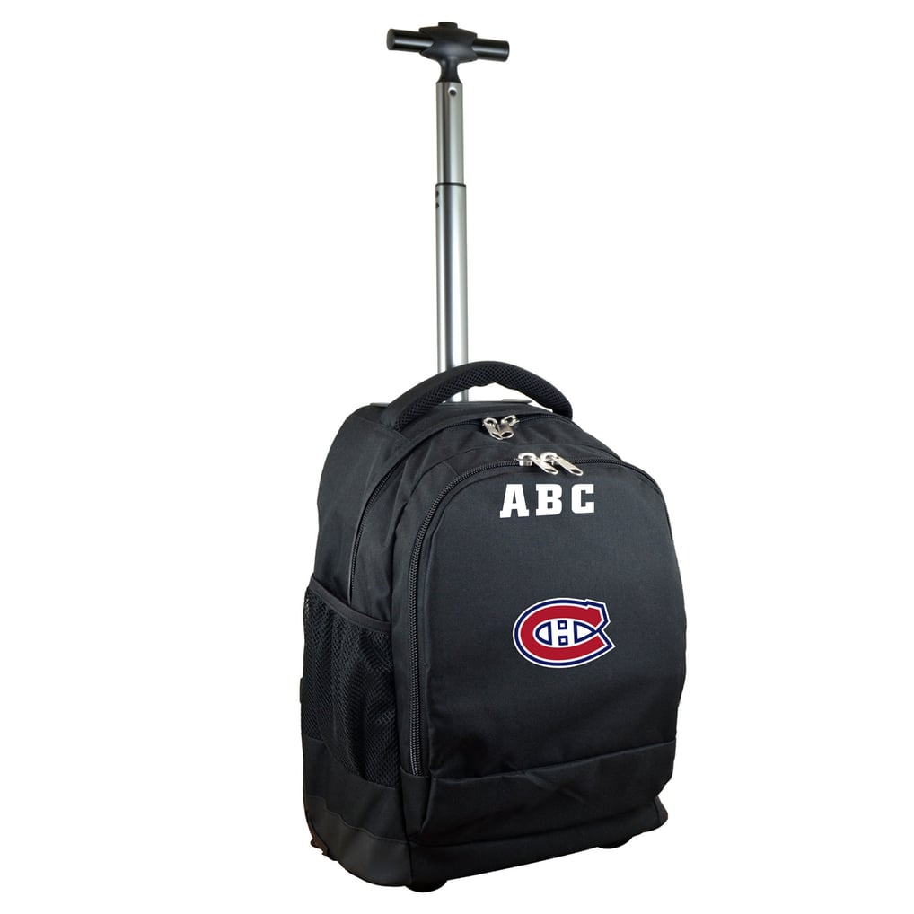 Montreal Canadiens MOJO 19'' Personalized Premium Wheeled Backpack - Black