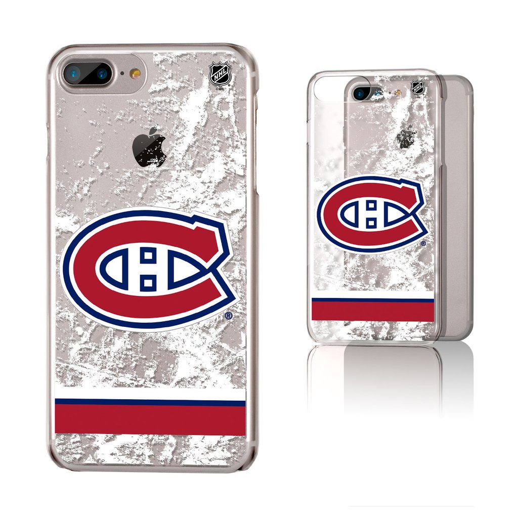 Montreal Canadiens iPhone Stripe Clear Ice Case
