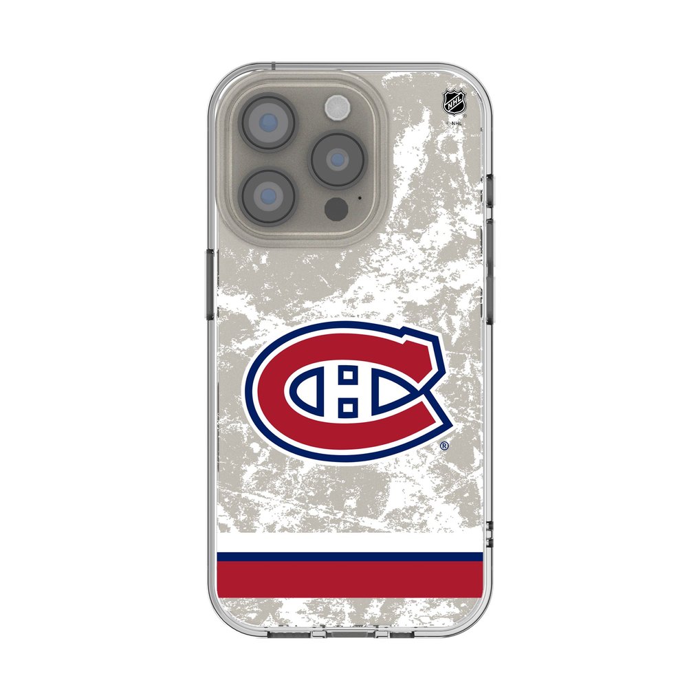 Montreal Canadiens iPhone Stripe Clear Ice Case