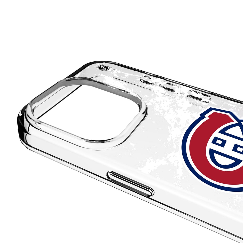 Montreal Canadiens iPhone Stripe Clear Ice Case