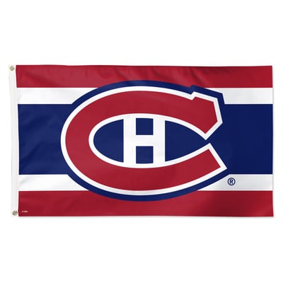 Montreal Canadiens WinCraft 3' x 5' Team Stripe Deluxe Single-Sided Flag