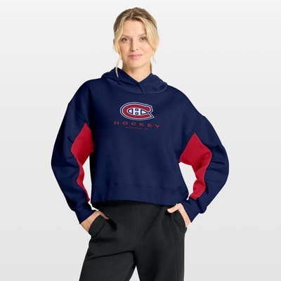 Montreal Canadiens Fanatics Women's Back Check Boxy Hoodie - Navy