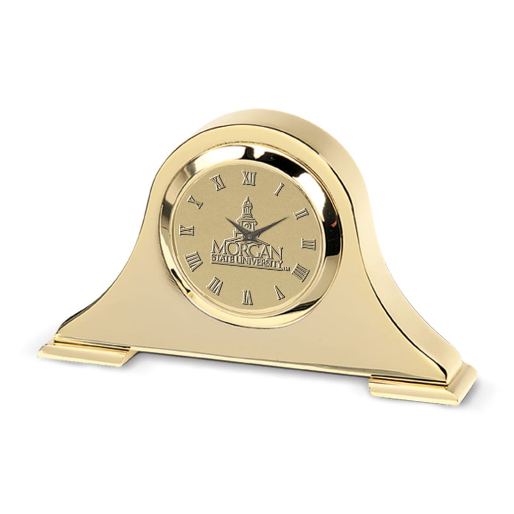Morgan State Bears Gold Napoleon Desk Clock