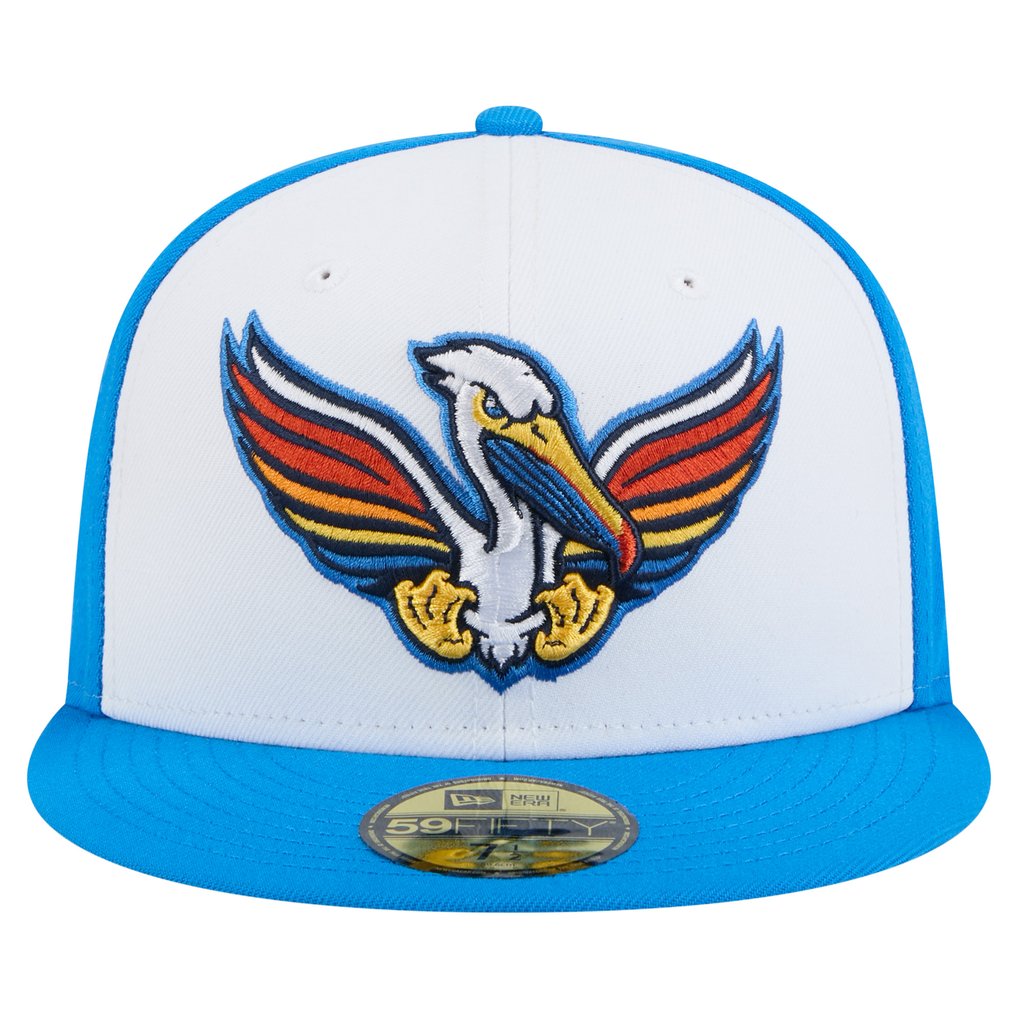 Myrtle Beach Pelicans New Era Copa de la Diversión 59FIFTY Fitted Hat - White