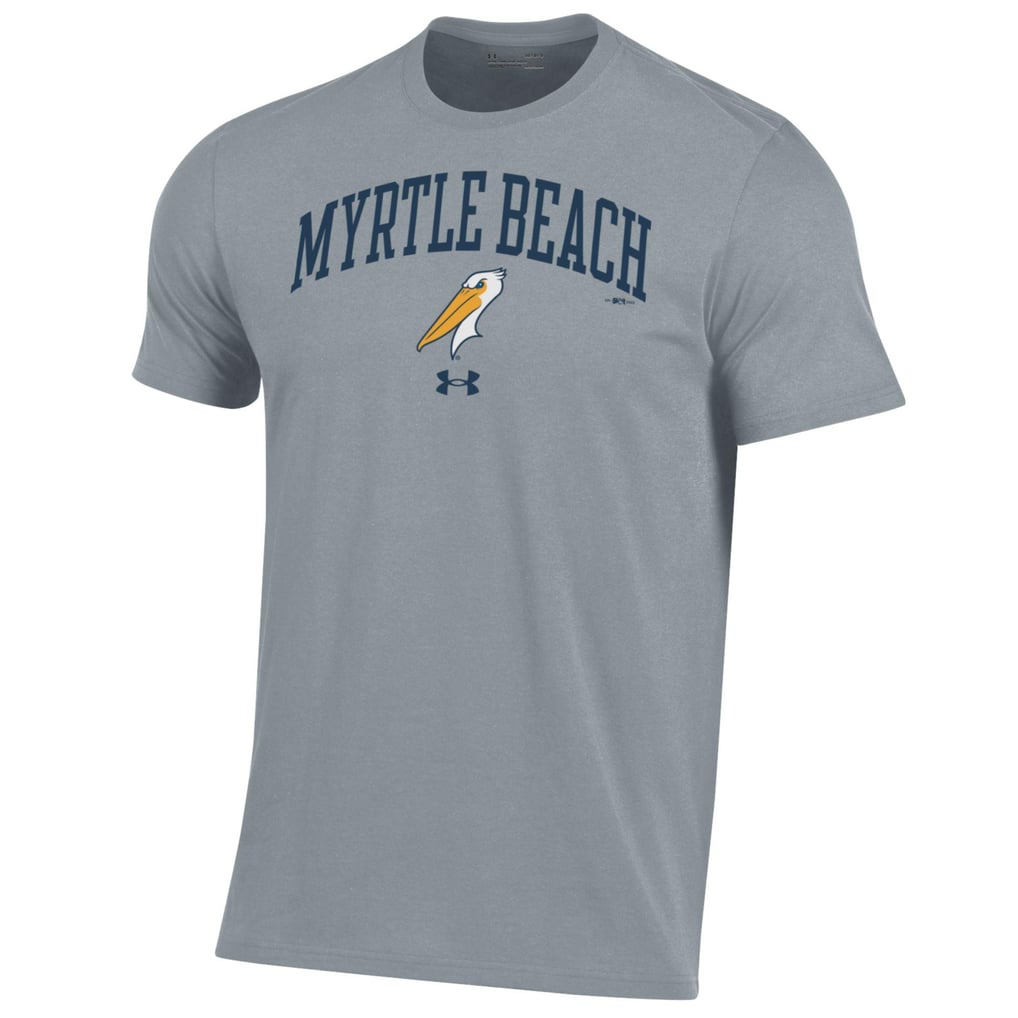 Myrtle Beach Pelicans Under Armour Performance T-Shirt - Gray