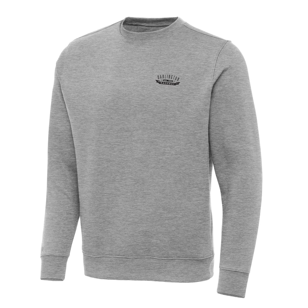  Darlington Raceway Antigua Victory Pullover Sweatshirt - Heather Gray