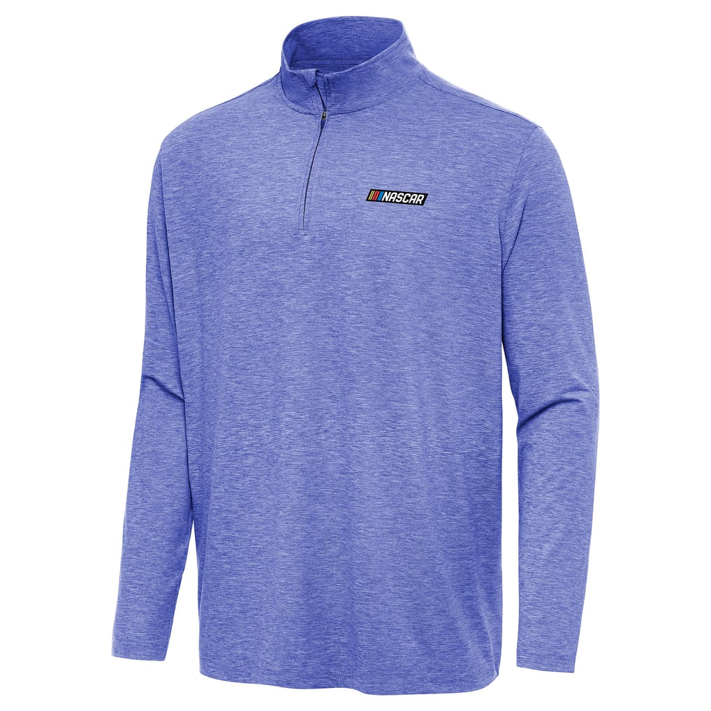 NASCAR Merchandise Antigua Hunk Quarter-Zip Pullover Top - Heather Royal