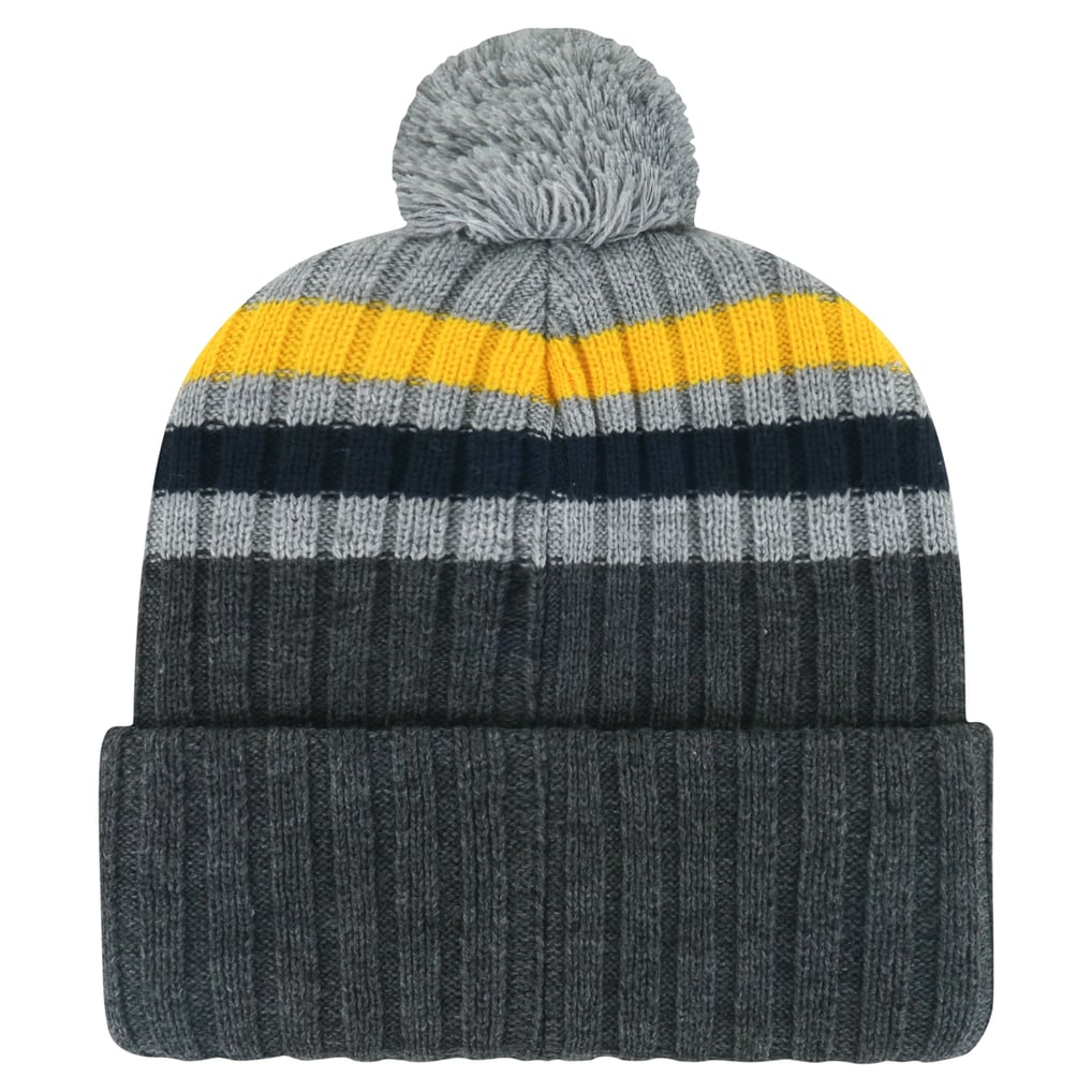 Nashville Predators '47 Stack Patch Cuffed Knit Hat with Pom - Gray