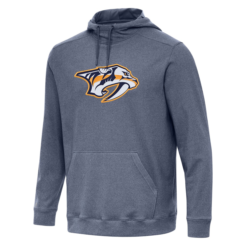 Nashville Predators Antigua Cloud Pullover Hoodie - Heather Navy