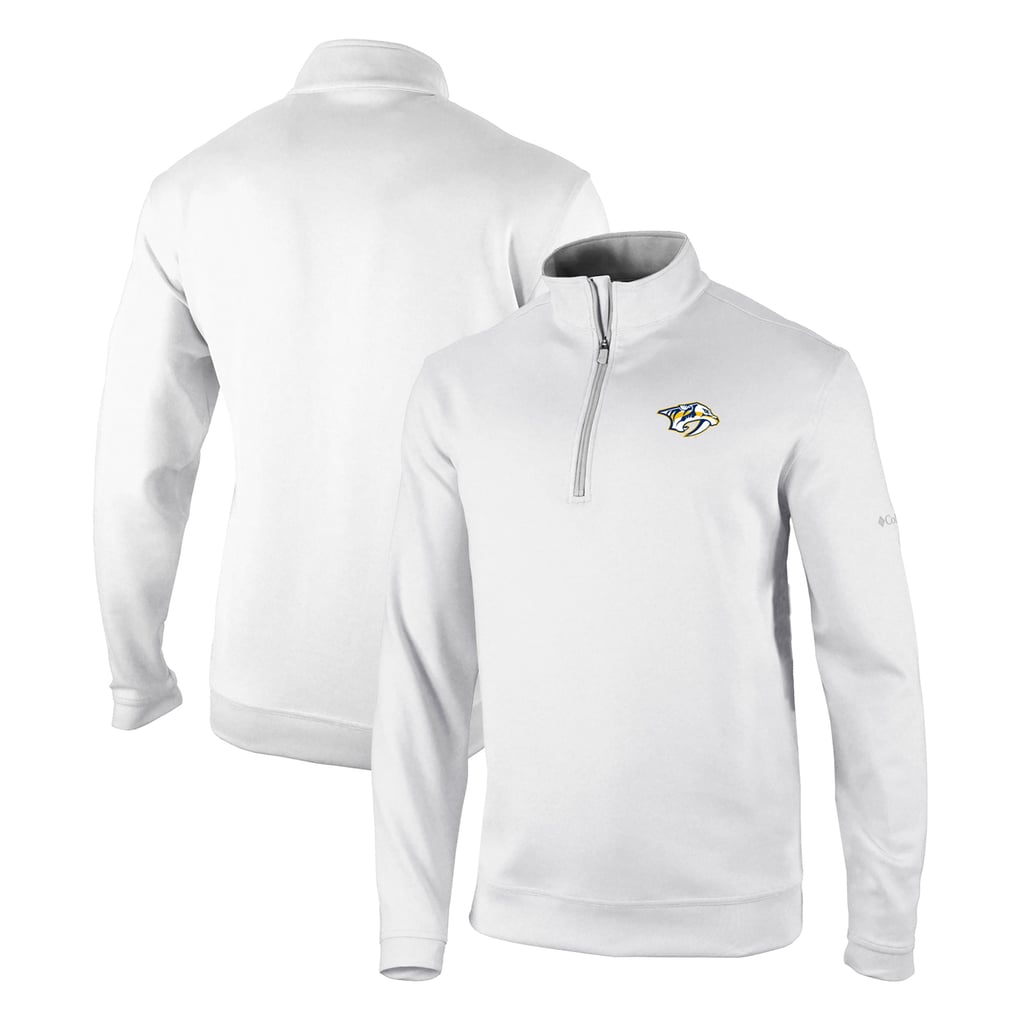 Nashville Predators Columbia Omni-Wick Wickhams Hills Half-Zip Pullover Top - White