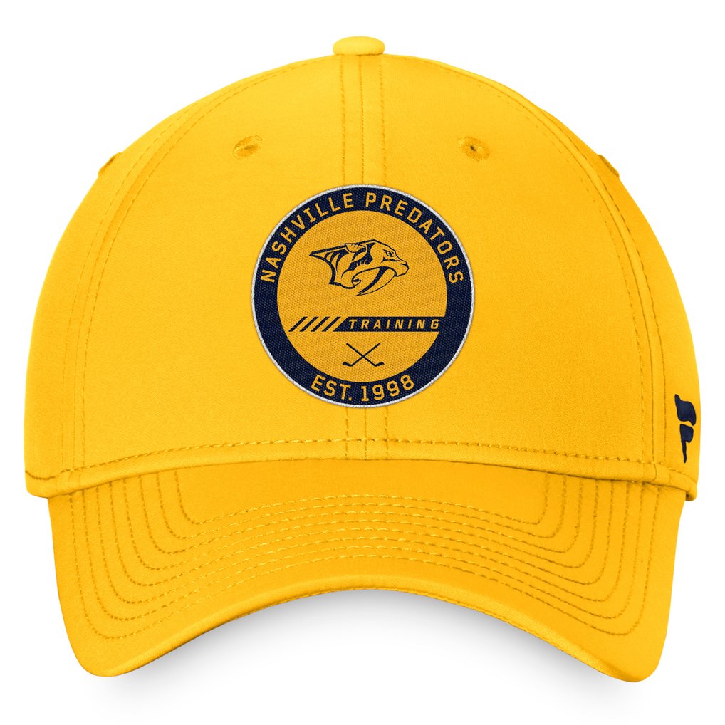 Nashville Predators Fanatics 2022 Authentic Pro Training Camp Flex Hat - Gold
