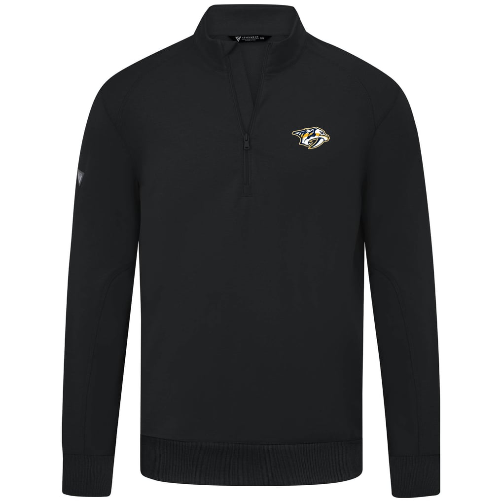 Nashville Predators Levelwear Upright Tri-Blend Quarter-Zip Pullover - Black