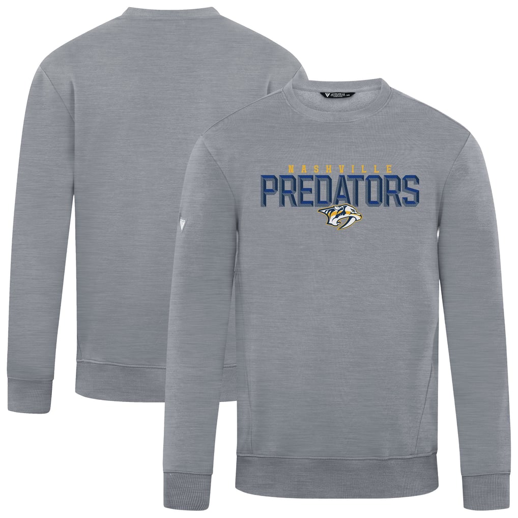 Nashville Predators Levelwear Zane Carve Pullover Sweatshirt - Gray