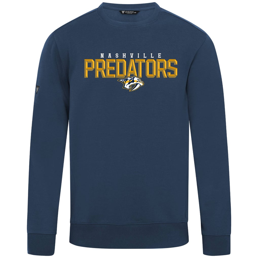 Nashville Predators Levelwear Zane Carve Pullover Sweatshirt - Navy