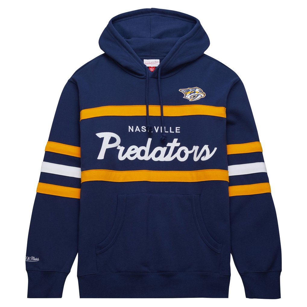 Nashville Predators Mitchell & Ness Head Coach Pullover Hoodie - Navy