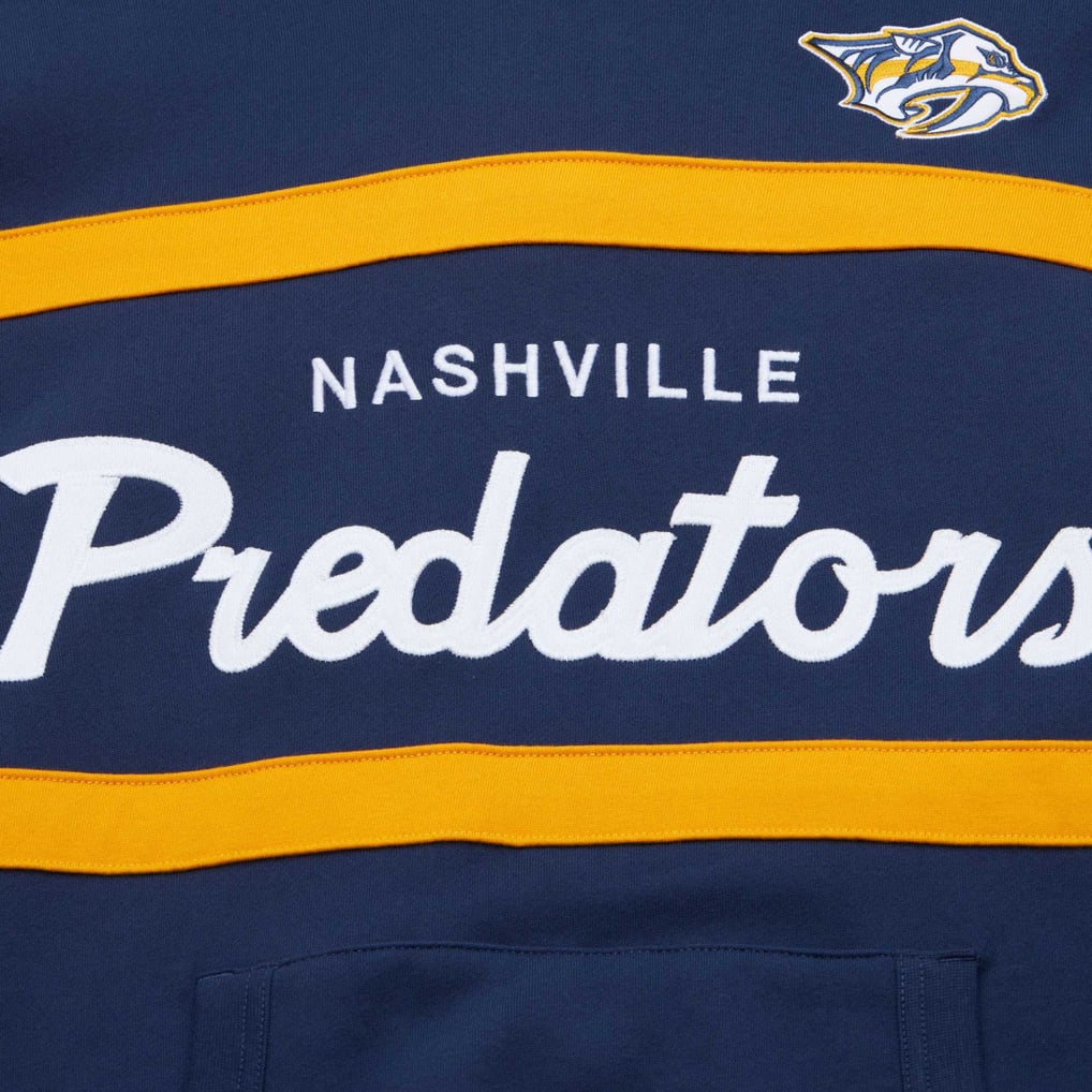 Nashville Predators Mitchell & Ness Head Coach Pullover Hoodie - Navy