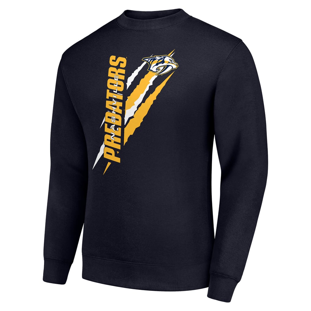 Nashville Predators Starter  Color Scratch Pullover Sweatshirt - Navy