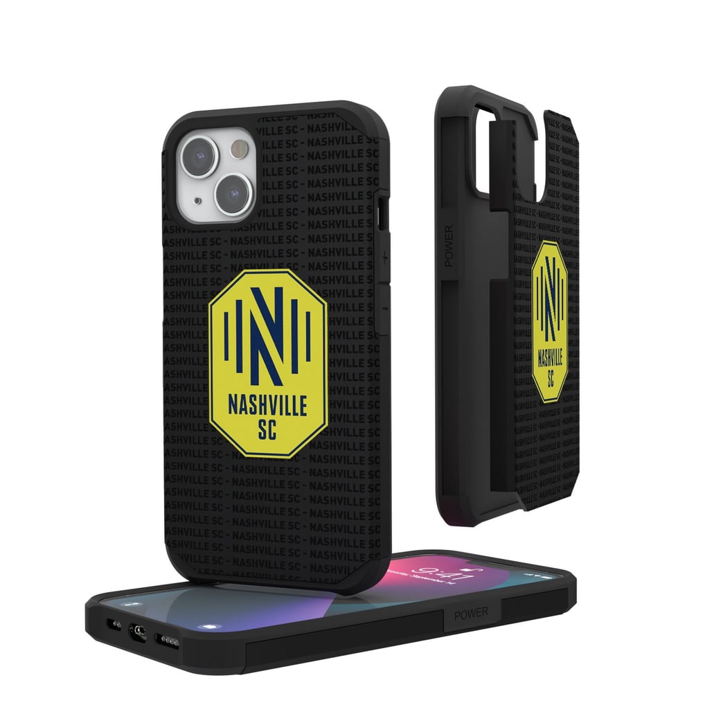 Nashville SC iPhone Text Backdrop Rugged Case