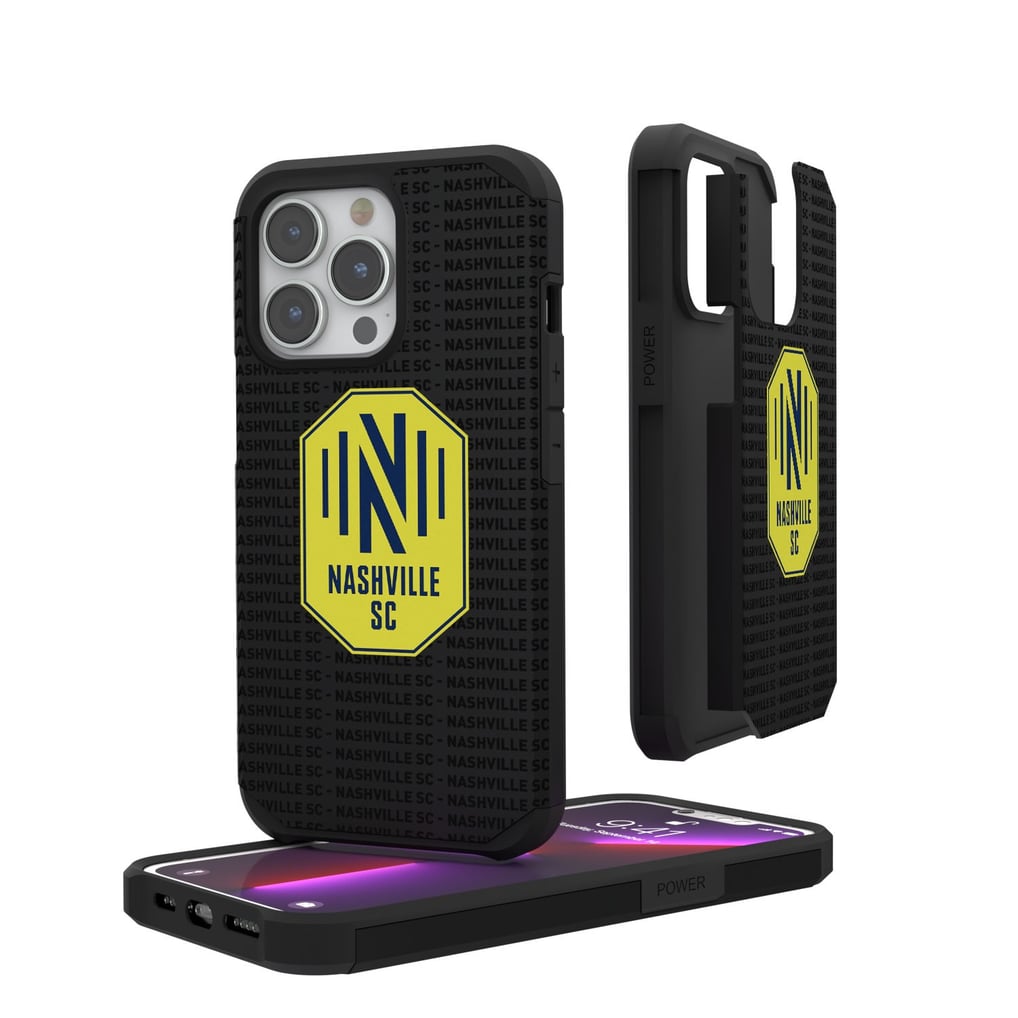 Nashville SC iPhone Text Backdrop Rugged Case
