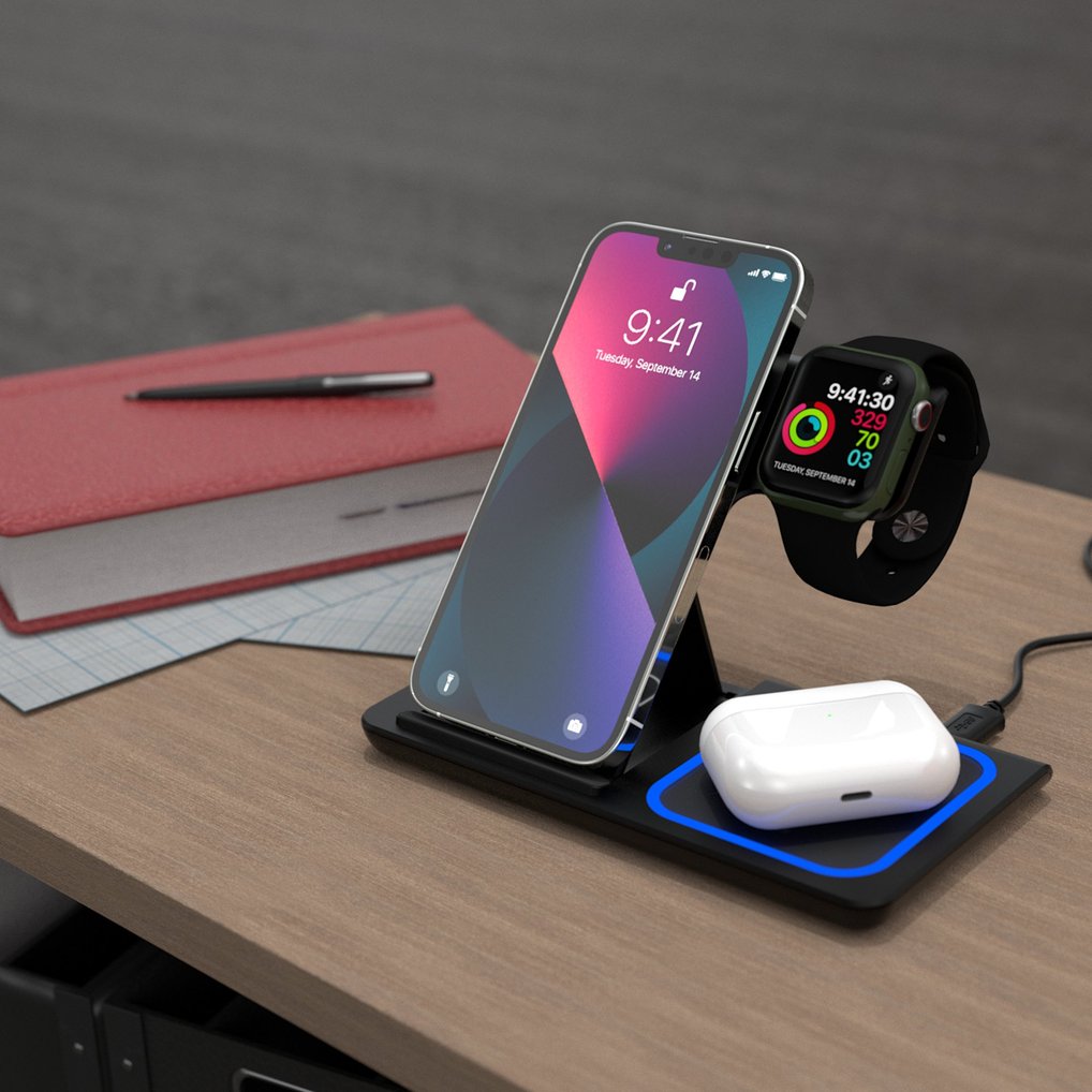 Nashville SC Personalized 3-in-1 Charging Station