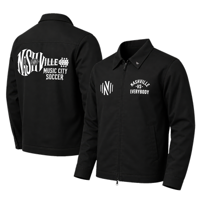 Nashville SC Paper Planes Unisex Full-Zip Work Jacket - Black