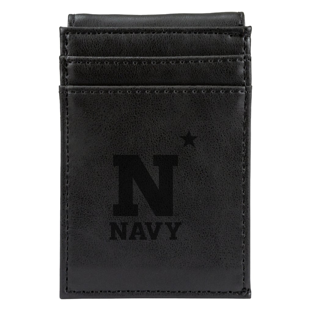 Navy Midshipmen Front Pocket Wallet - Black