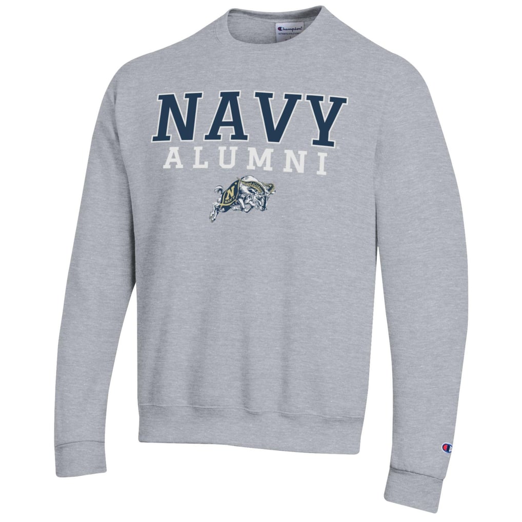  Navy Midshipmen Champion Alumni Logo Pullover Sweatshirt - Gray