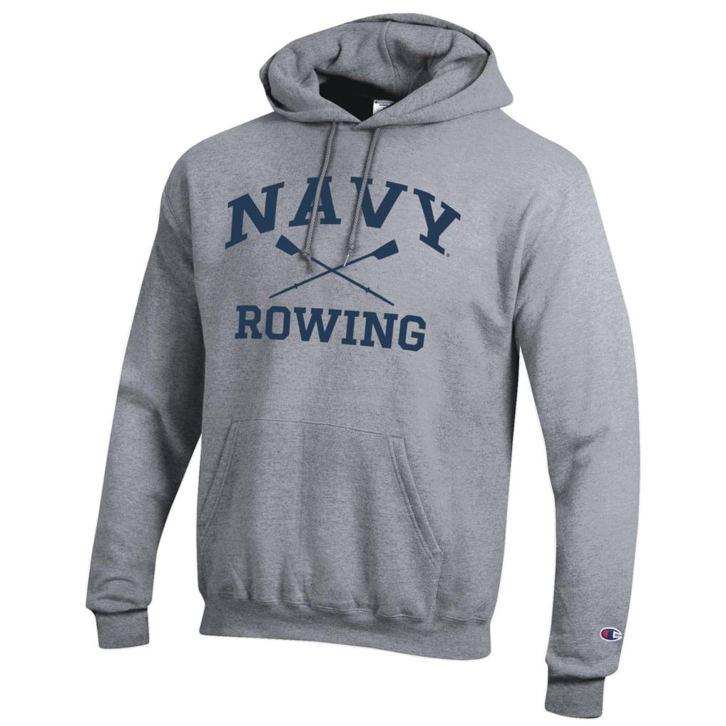 Navy Midshipmen Champion Rowing Eco Powerblend Pullover Hoodie – Gray