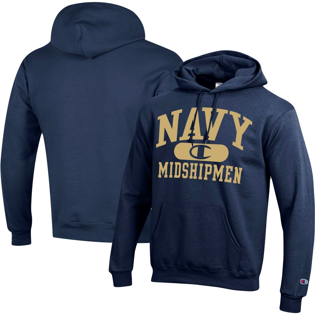 Navy Midshipmen Champion Arch Pill Pullover Hoodie - Navy