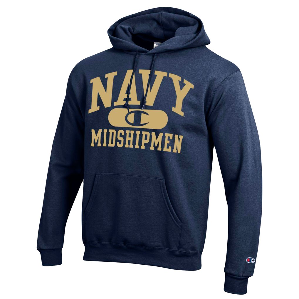 Navy Midshipmen Champion Arch Pill Pullover Hoodie - Navy