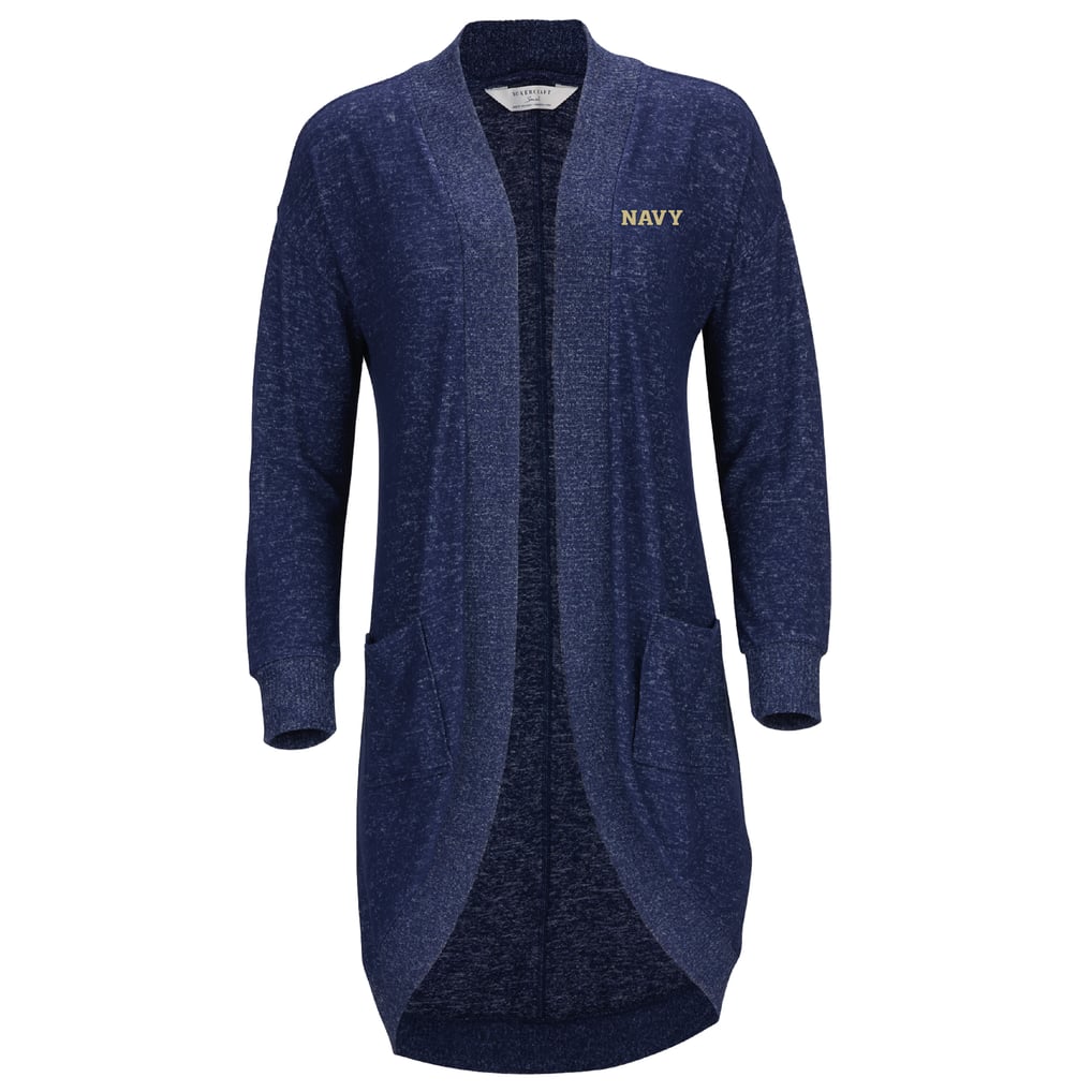 Navy Midshipmen Women's Oversized Cuddle Tri-Blend Cardigan - Navy