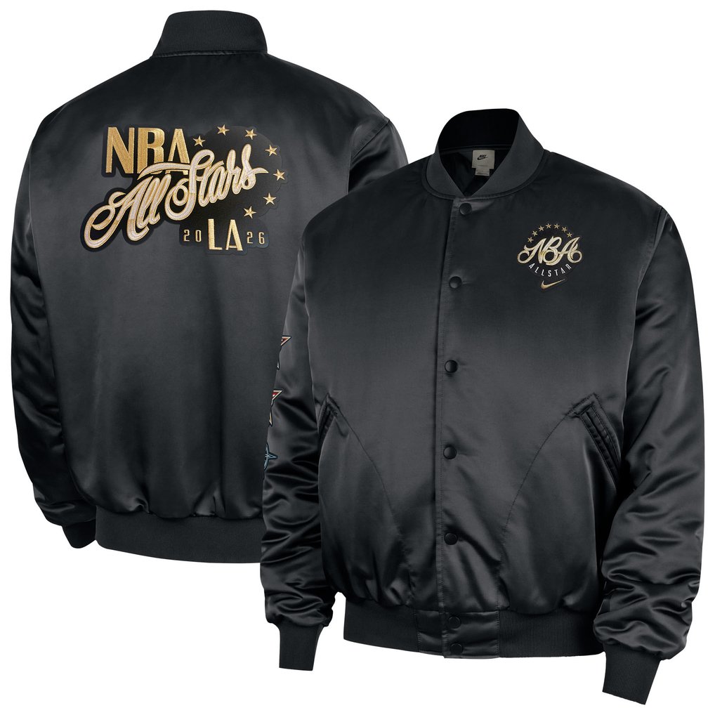 Nike 2026 NBA All-Star Game Satin Full-Snap Jacket - Black