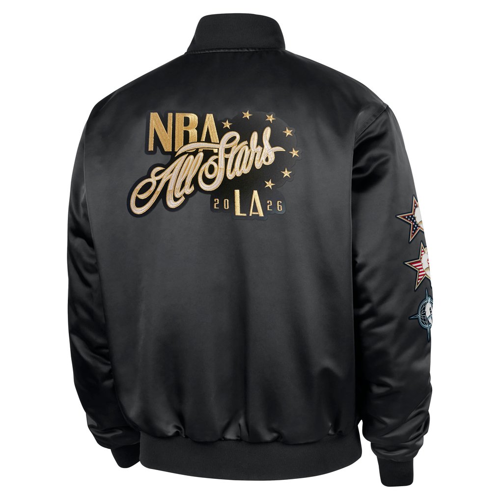 Nike 2026 NBA All-Star Game Satin Full-Snap Jacket - Black
