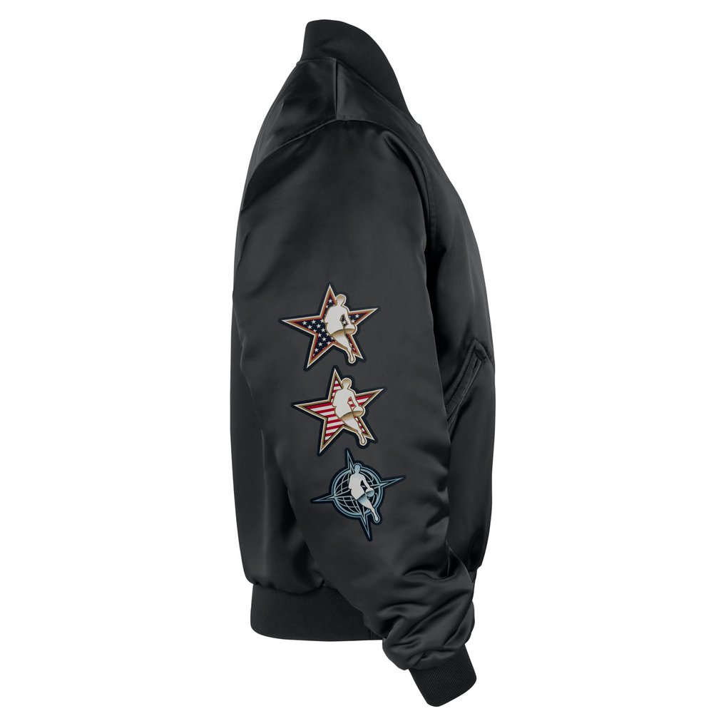 Nike 2026 NBA All-Star Game Satin Full-Snap Jacket - Black