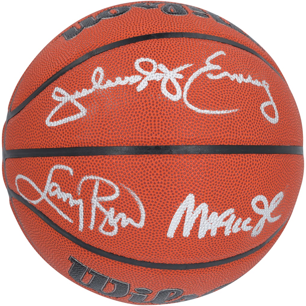 Larry Bird, Magic Johnson & Julius Erving Autographed Fanatics Authentic Wilson Basketball