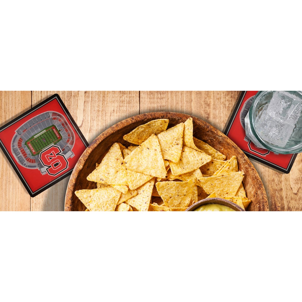 NC State Wolfpack IDNA Red 3D StadiumViews Coasters