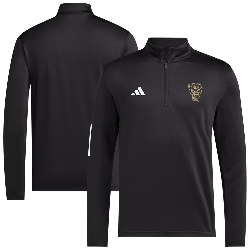 NC State Wolfpack adidas Half-Zip Golf Jacket - Black