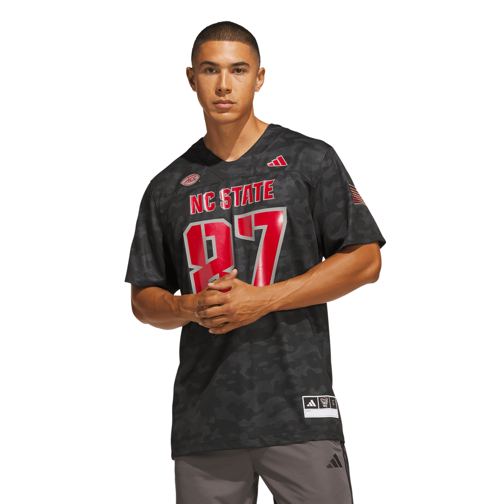 #87 NC State Wolfpack adidas Honor & Support Premier Strategy Jersey - Black