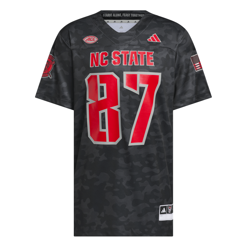 #87 NC State Wolfpack adidas Honor & Support Premier Strategy Jersey - Black