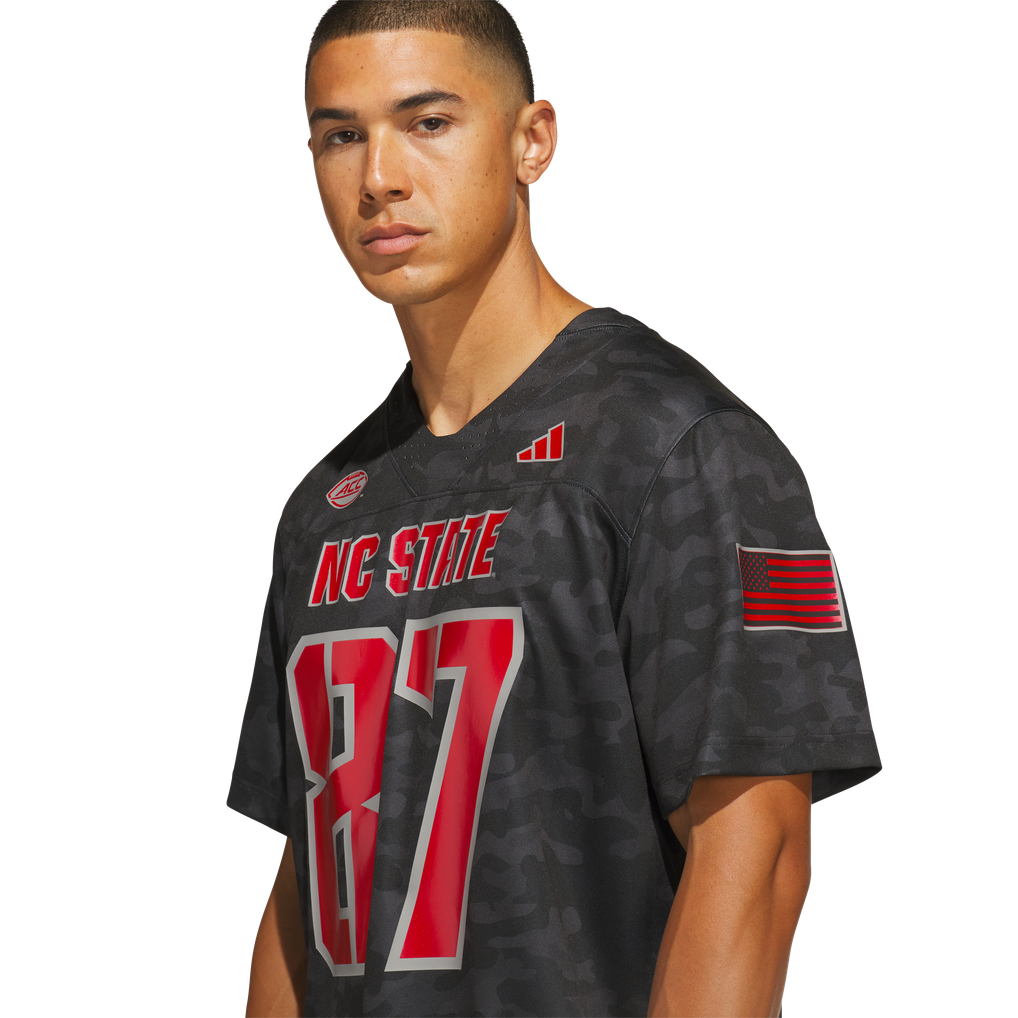 #87 NC State Wolfpack adidas Honor & Support Premier Strategy Jersey - Black