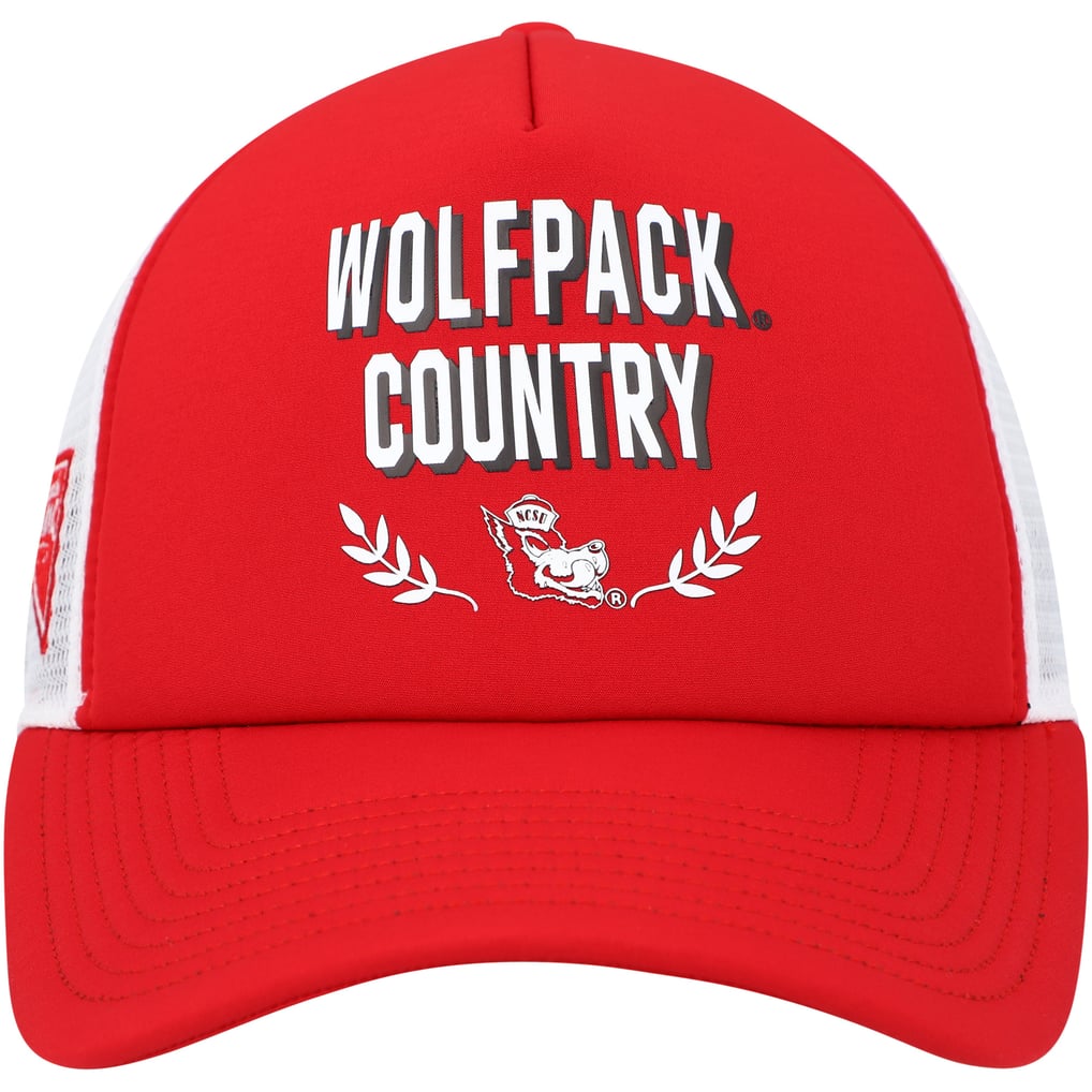 NC State Wolfpack adidas Phrase Foam Front Trucker Adjustable Hat - Red