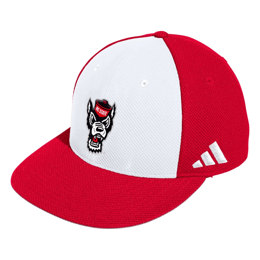 NC State Wolfpack adidas On-Field Baseball Fitted Hat - White