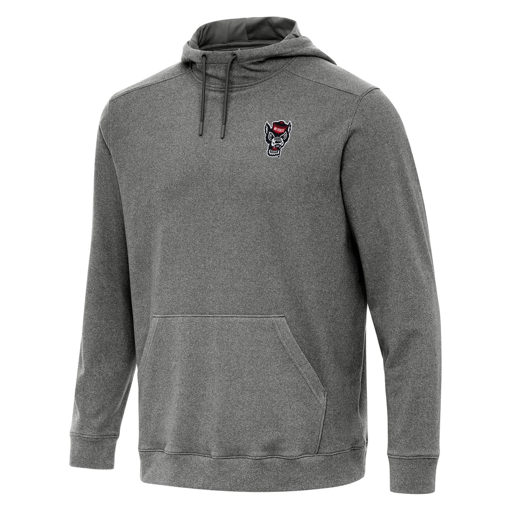 NC State Wolfpack Antigua Cloud Pullover Hoodie - Heather Charcoal