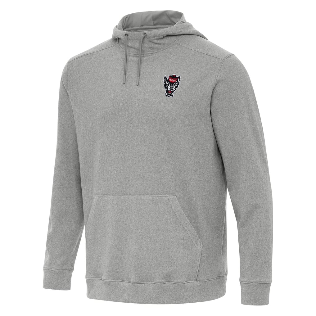 NC State Wolfpack Antigua Cloud Pullover Hoodie - Heather Gray