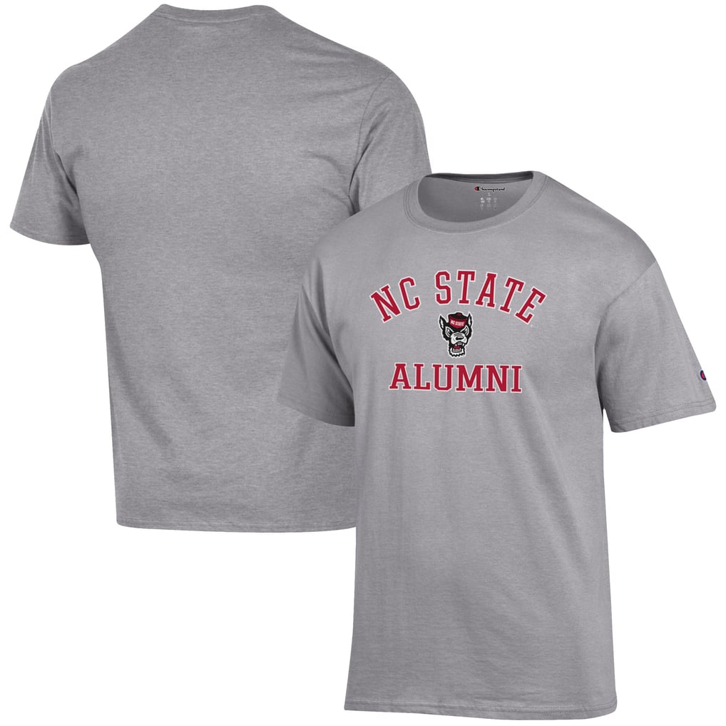  NC State Wolfpack Champion Alumni Logo T-Shirt - Gray
