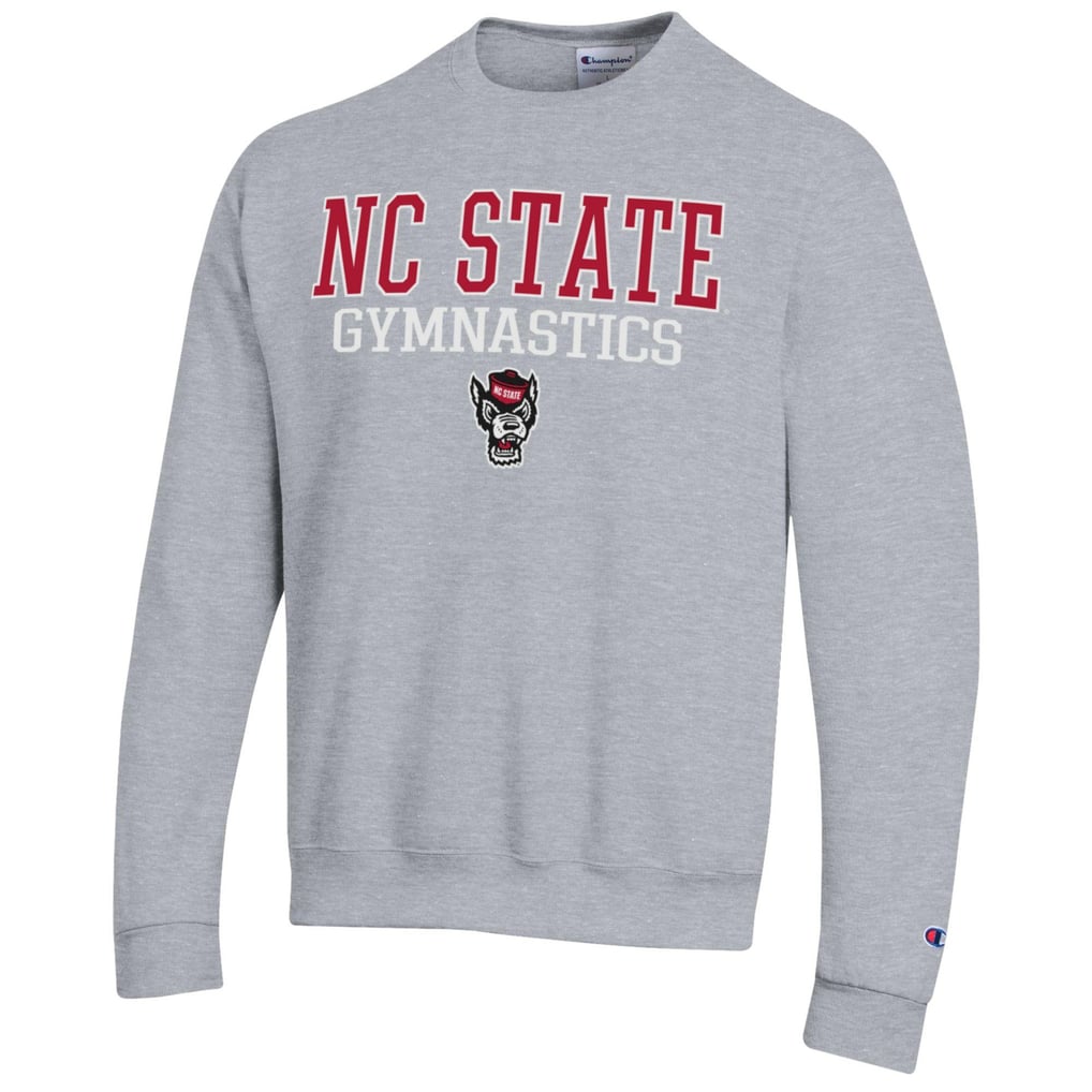  NC State Wolfpack Champion Gymnastics Stack Powerblend Pullover Sweatshirt - Gray