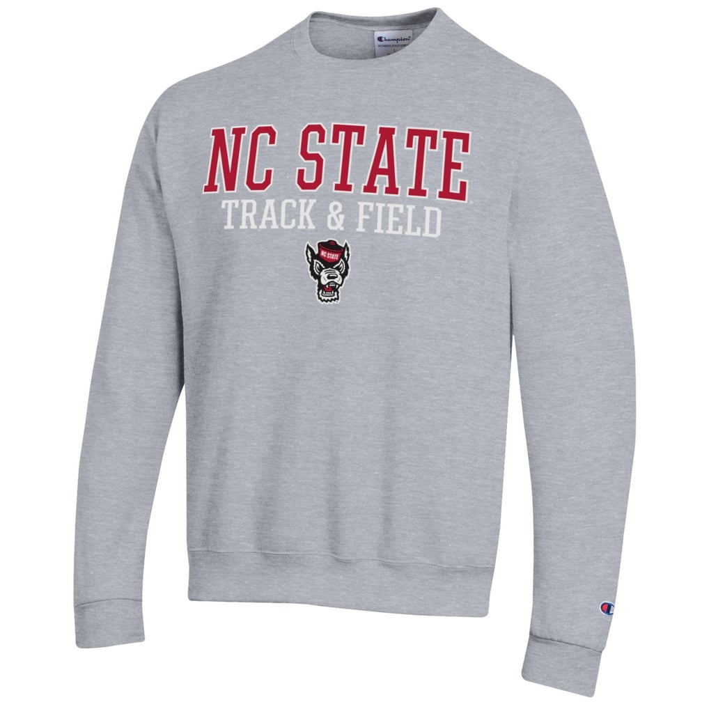  NC State Wolfpack Champion Track & Field Stack Powerblend Pullover Sweatshirt - Gray