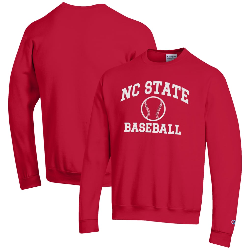 NC State Wolfpack Champion Baseball Icon Crewneck Pullover Sweatshirt - Red